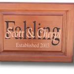 Family Last Name Sign, Carved Wood Sign..
