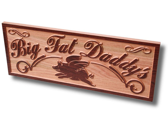 Business Sign Carved Wooden Sign Personalized Business Logo Custom Sign, Oak Hardwood, 9x23 Bfd