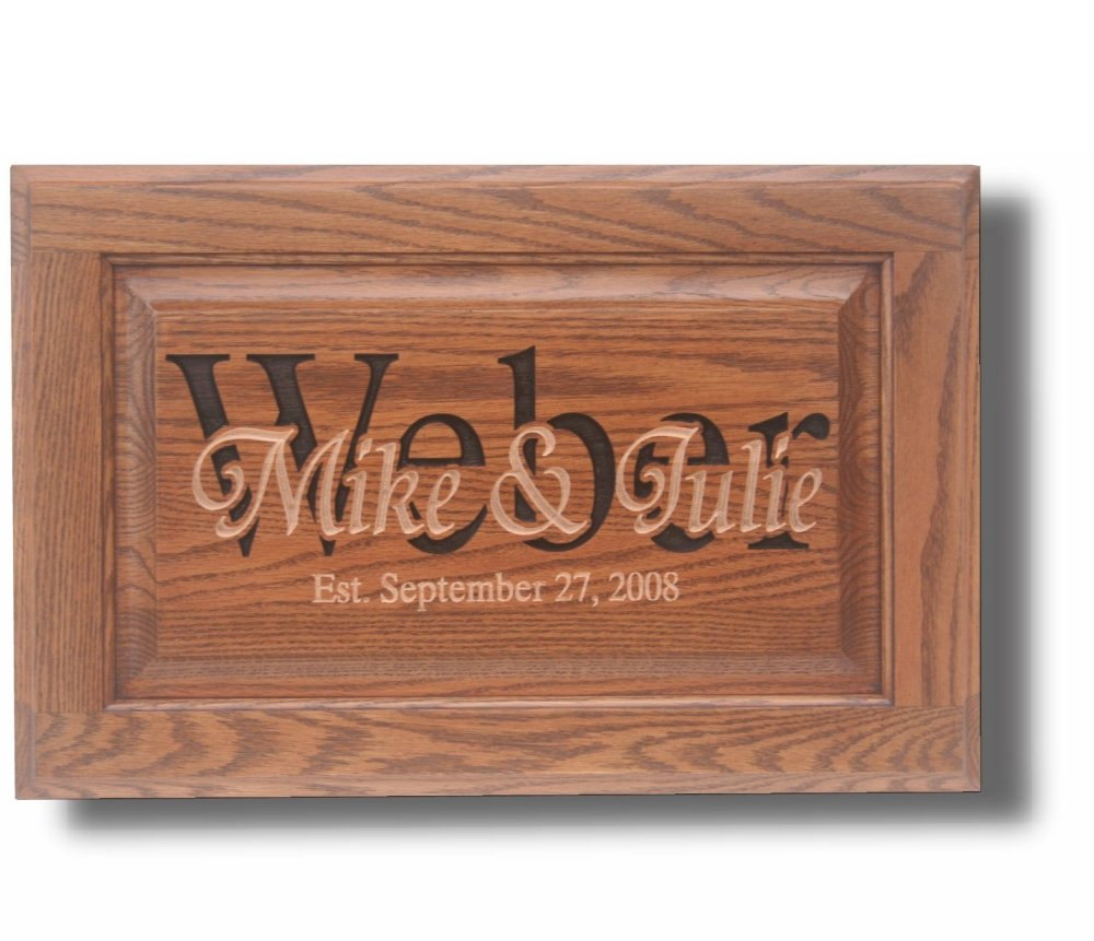 Signs, Personalized, Carved, Custom Wood, Upcycled Cabinet Door, Anniversary Wedding Gift, Solid Hardwood, Aprox 14 X 23 (size Varies)